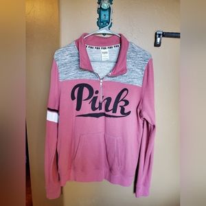 PINK 1/4 Zip pullover sweatshirt.